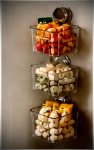 Nástěnný závěsný organizér do kuchyně bez vrtání (na lednici a hladké povrchy)