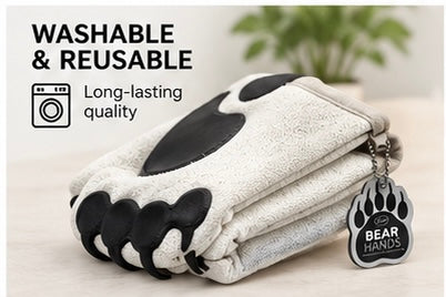 Zateplené kuchyňské chňapky ve tvaru medvědích tlap (Bear Hands Heat-Insulated Mittens)