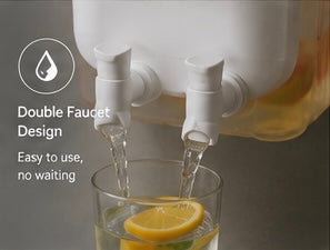 Průhledný plastový zásobník na studené nápoje s dvojitým kohoutkem do lednice (3.5L - 4L)
