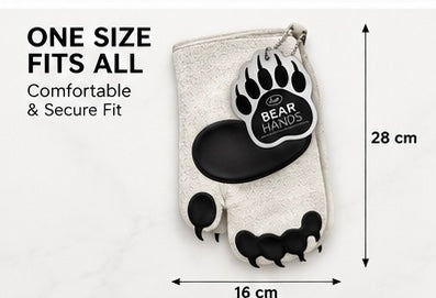 Zateplené kuchyňské chňapky ve tvaru medvědích tlap (Bear Hands Heat-Insulated Mittens)