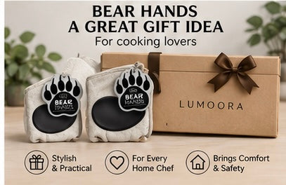 Zateplené kuchyňské chňapky ve tvaru medvědích tlap (Bear Hands Heat-Insulated Mittens)